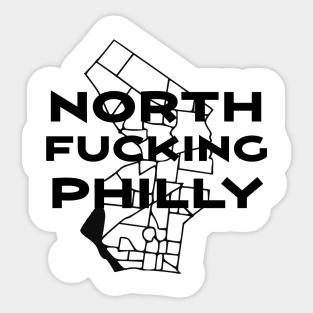 North F****** Philly Map Sticker